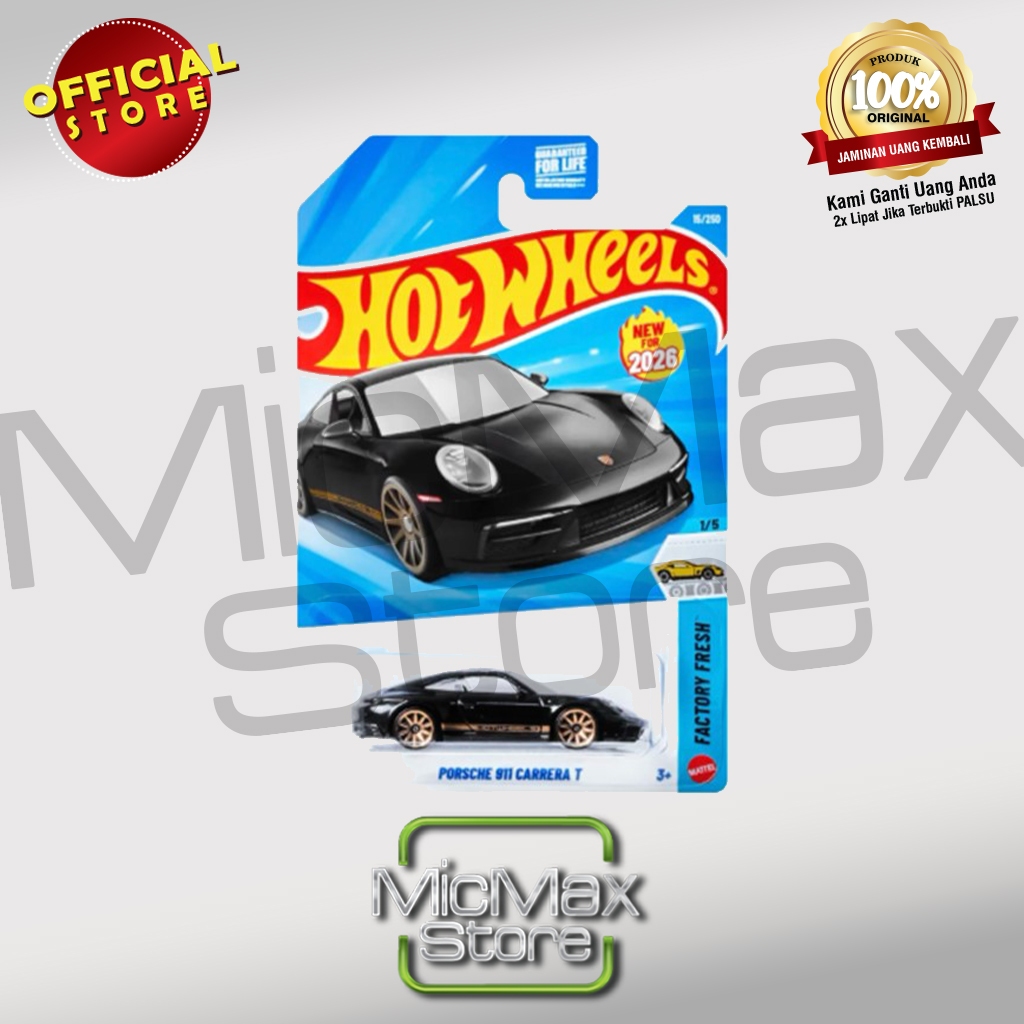 Hot Wheels HOTWHEELS Porsche 911 Carrera T Black JJK80