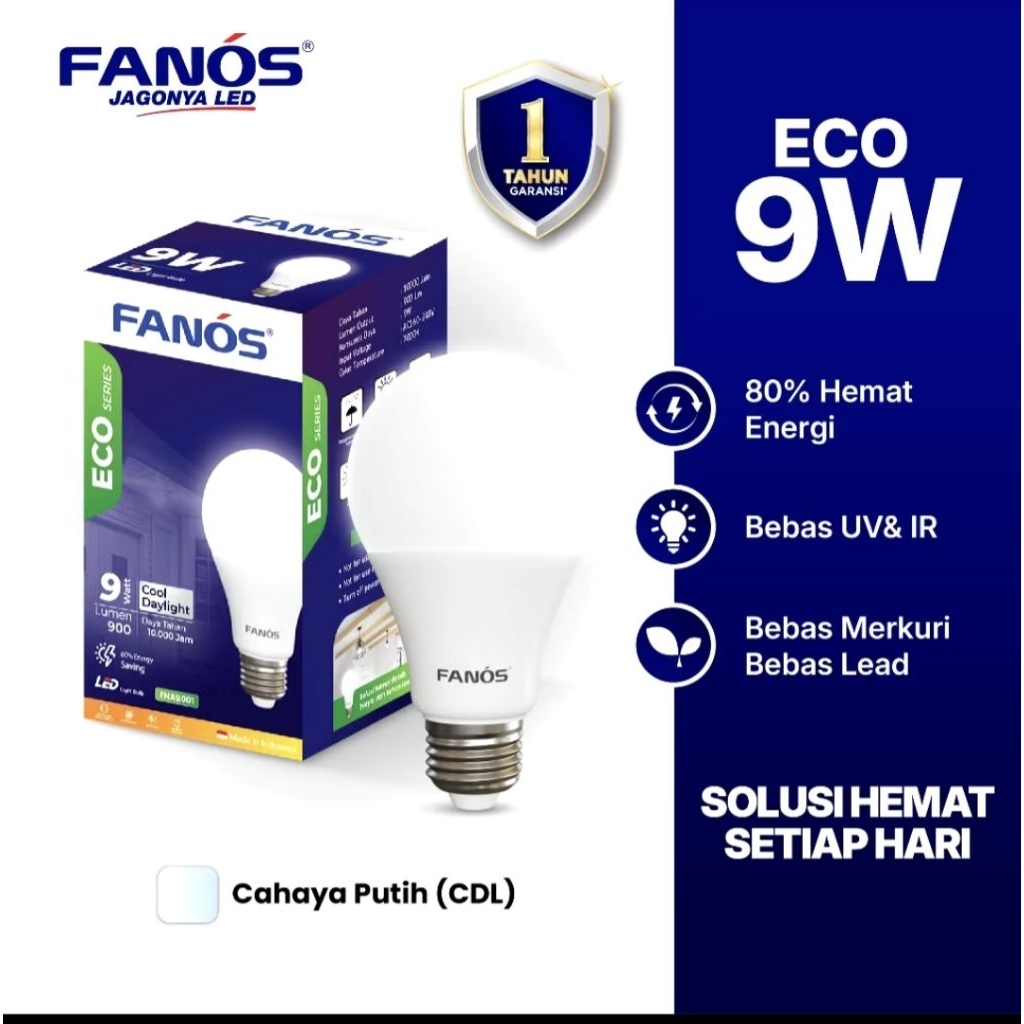 Lampu LED Fanos ECO 9 WATT