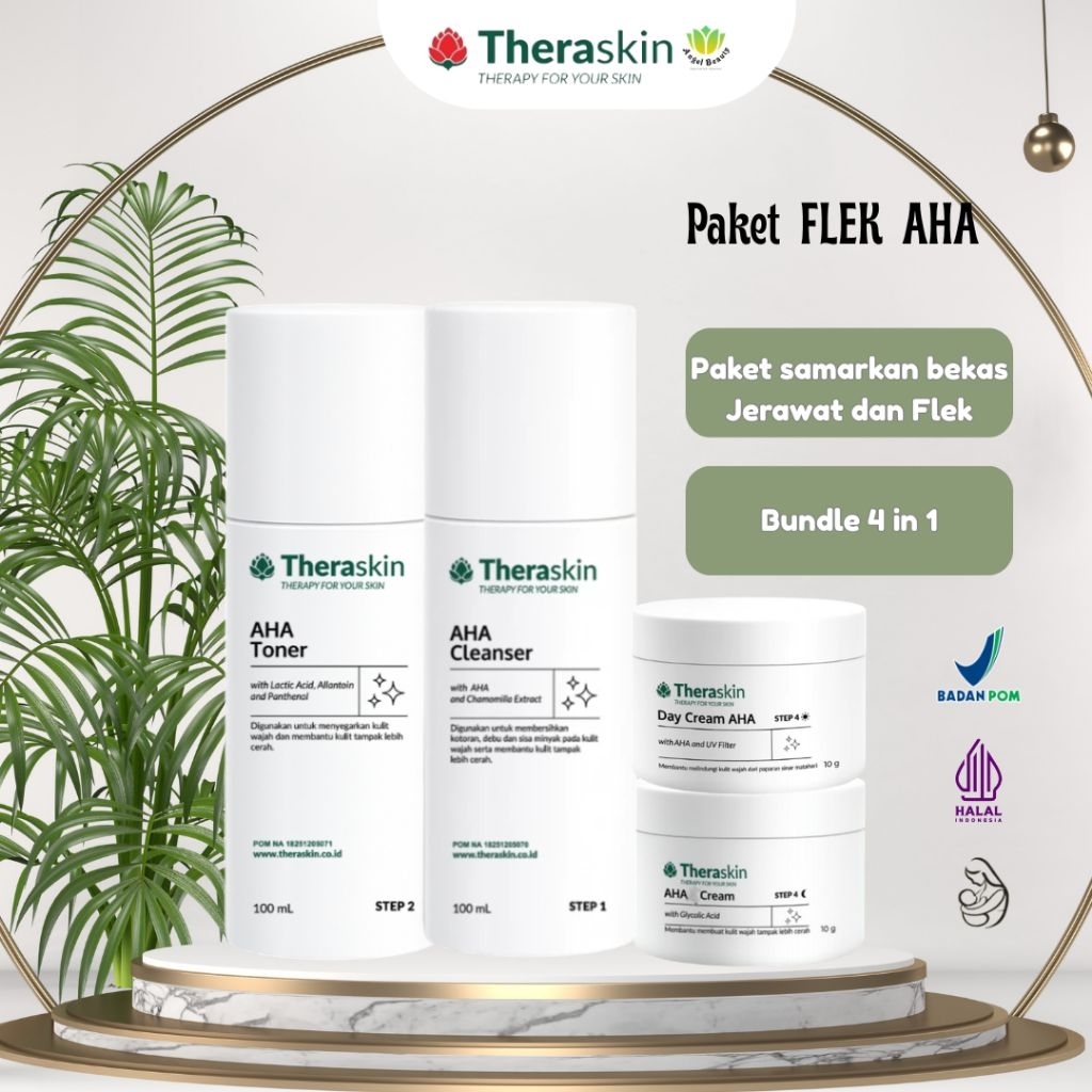 Theraskin Paket AHA Penghilang Flek Hitam Membandel di Wajah