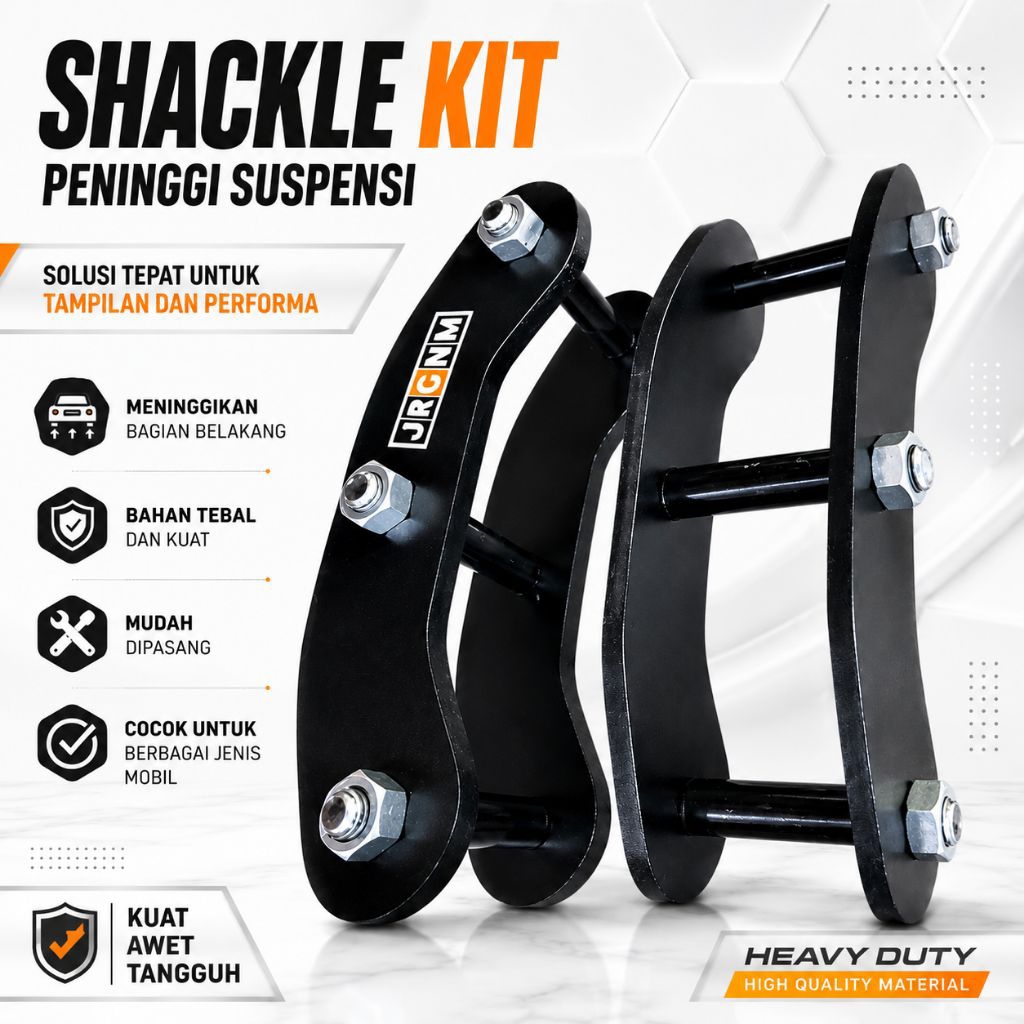 Satu Set Anting Mobil Shackle Per Daun Peninggi Suspensi Jimny Katana Carry Panther Universal