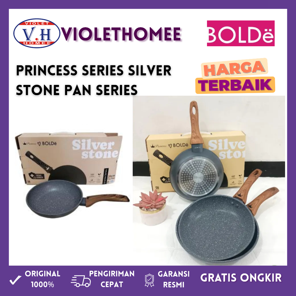 BOLDe PRINCESS Series SILVER STONE PAN SERIES - PANCI ANTI LENGKET GRANITE