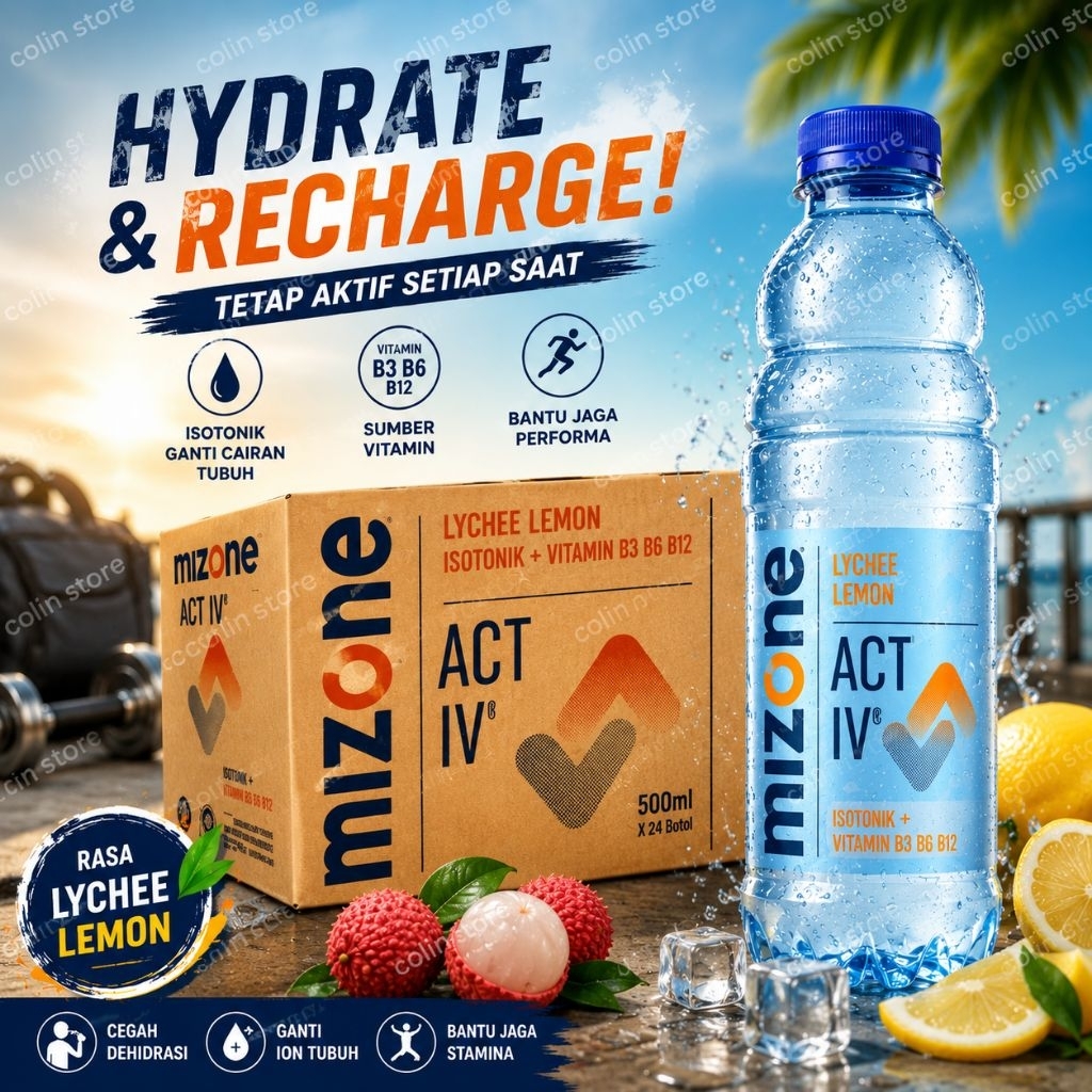 mizone isotonik 500ml 1dus isi 12 pcs mizone active 500 ml 1dus 12botol