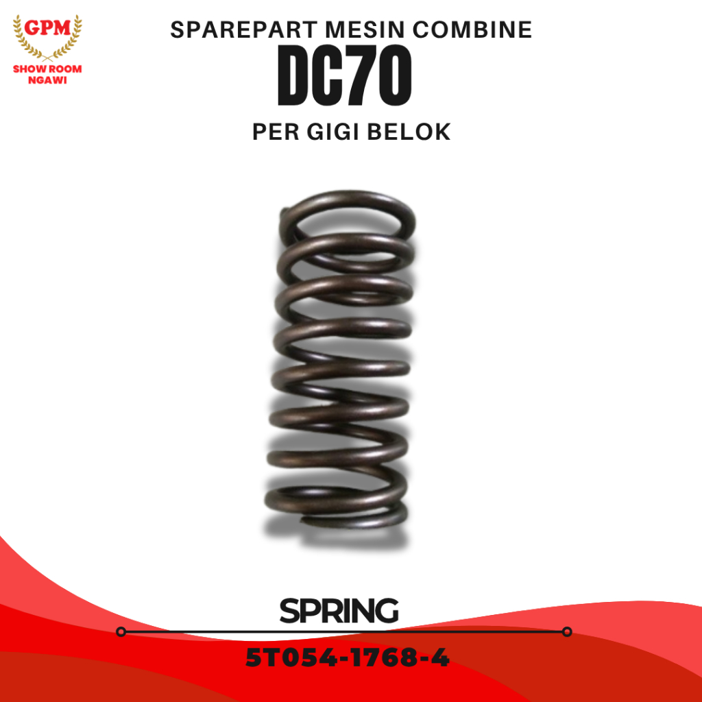 Sparepart Suku Cadang Spring 5T054-1768-4 Per Gigi Belok Untuk Mesin Panen Padi Combine Harvester DC