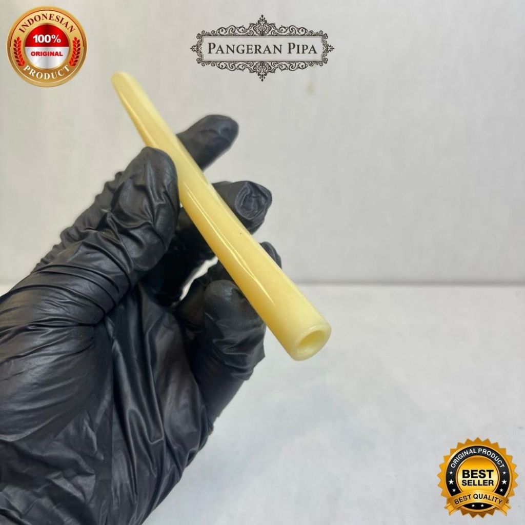 Once Pipa Bahan Tulang Panjang 10-15cm - Desain Unik, Tulang, Multi Lubang Kualitas Premium By Pange