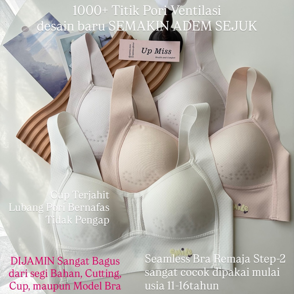 UpMiss - Seamless Bra Remaja Step-2 Halus Lentur (11-16tahun) Miniset Anak Remaja Teens Seamless Bra