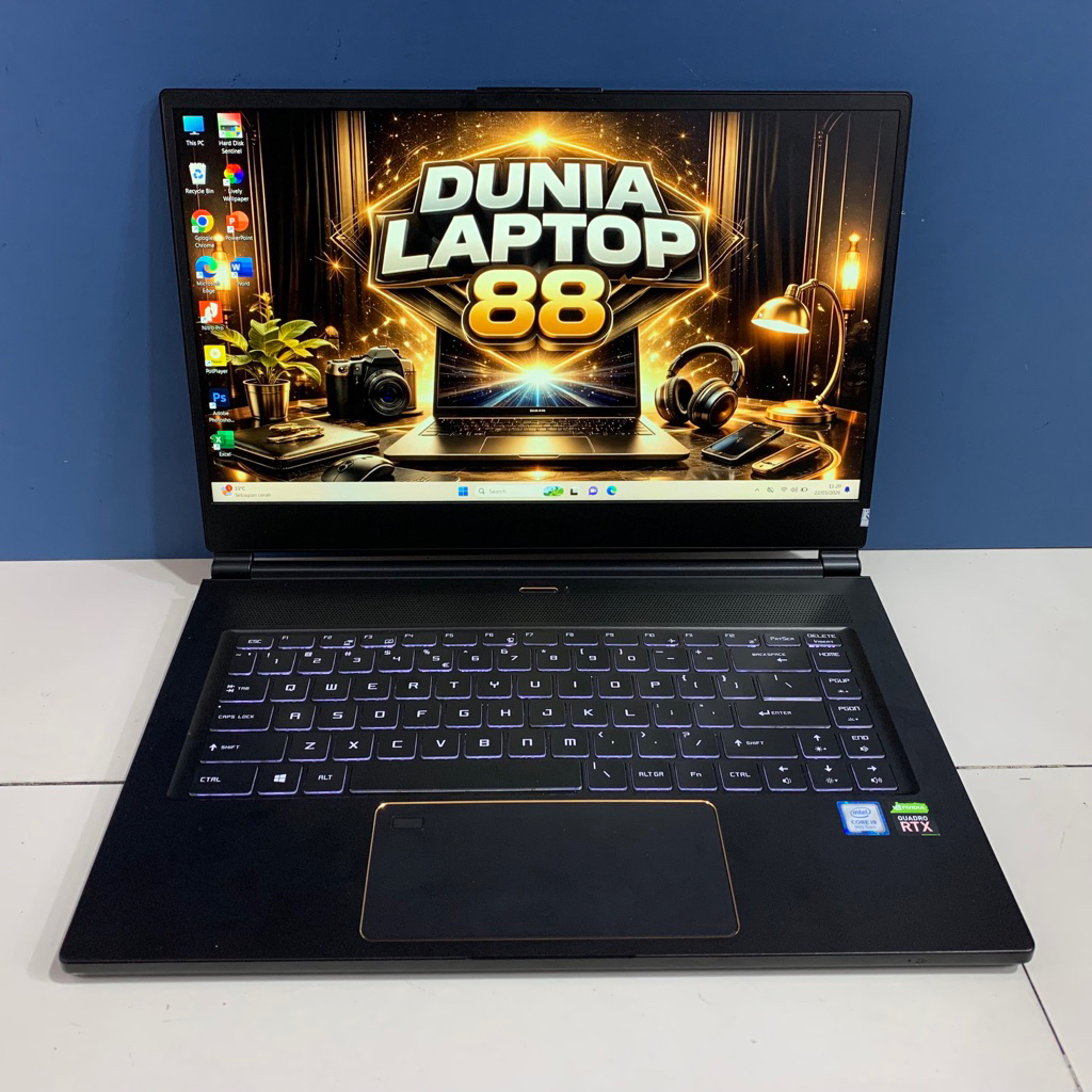 Laptop Gaming MSI WS65 9TK Intel Core i9 Gen 9 Ram 16 SSD 1TB Nvidia Quadro RTX 3000 - Siap Pakai