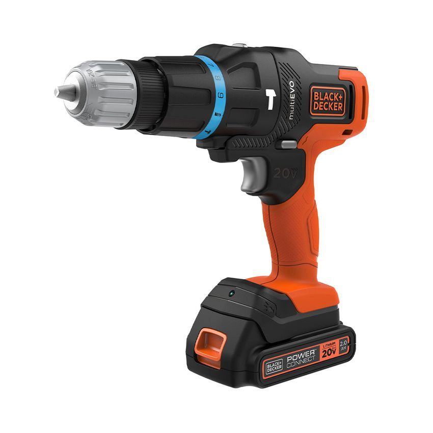 Black & Decker Evo Bor Cordless Evo185h1-kr - Oranye/Hitam Bor Multifungsi Cordless Evo Drill