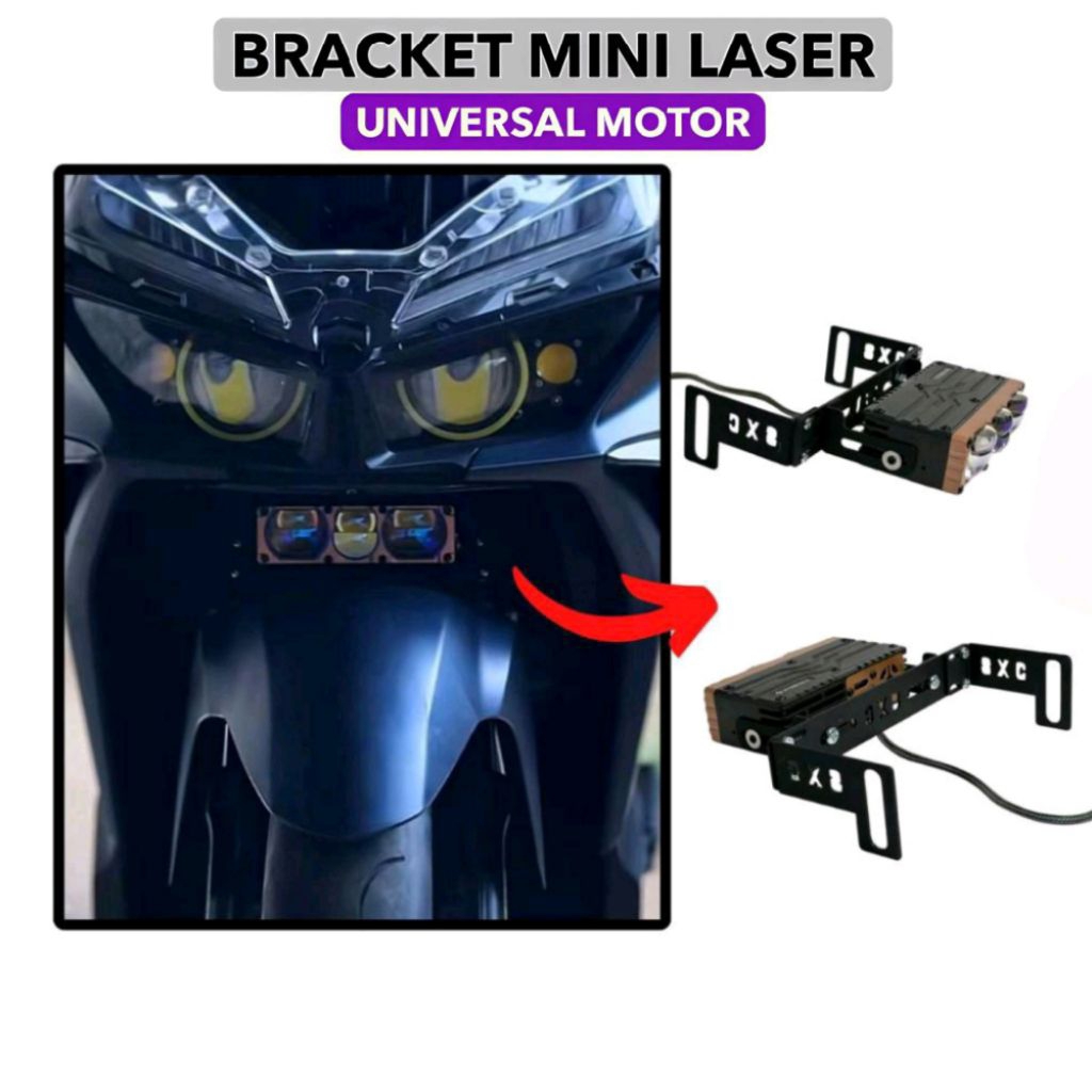 BRECKET KOLONG MOTOR UNIVERSAL 2MM MINI LASER 1MATA 2MATA 3 MATA D2 LASER