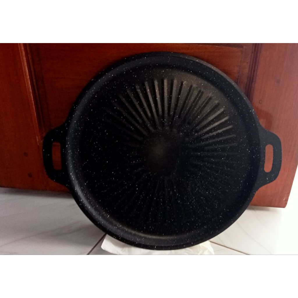 [preloved] Grill Pan Wajan pemanggang bulat Panggangan BBQ Anti lengket