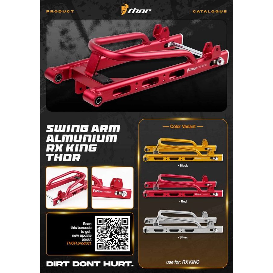 Swing Arm Aluminium RX King THOR | Lengan Ayun Plug & Play