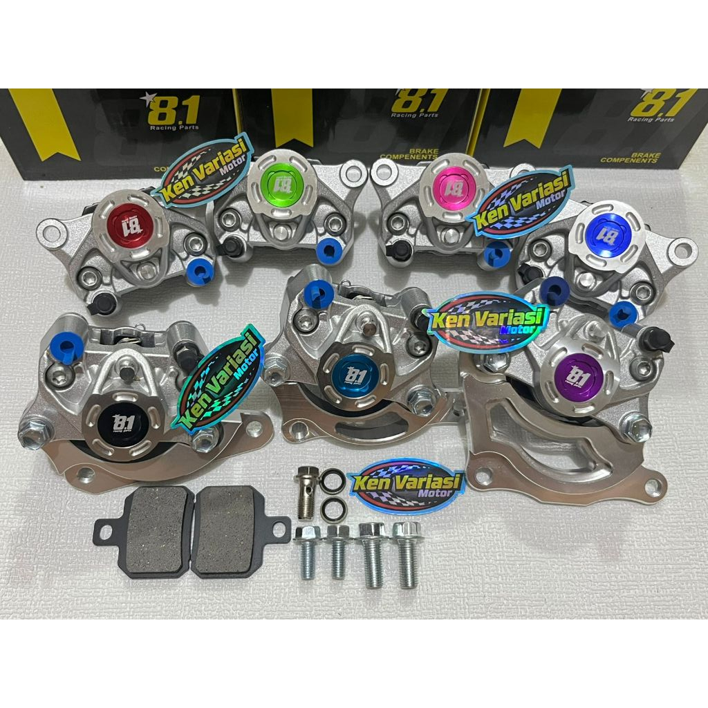 KALIPER + BREKET formula 81 racing part 8.1 MIO SMILE SOUL FINO XEON piringan CAKRAM DEPAN DISK DIS 