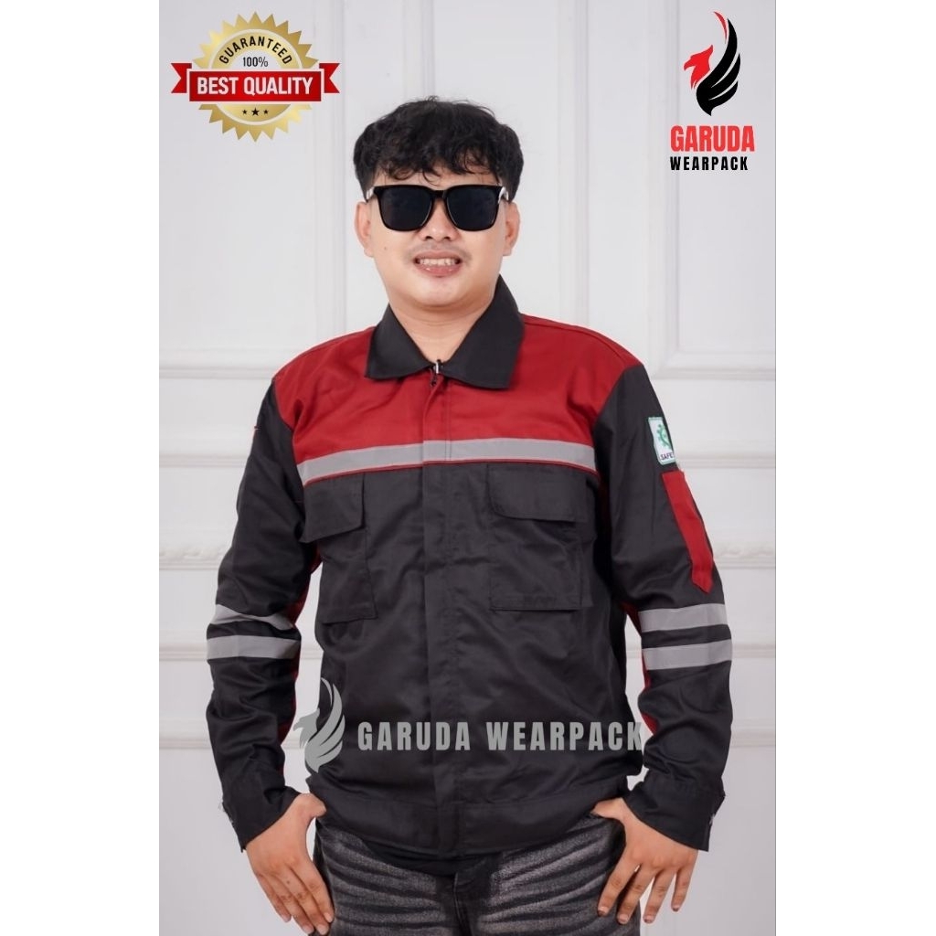 Atasan Wearpack kemeja resleting/Baju kerja Safety
