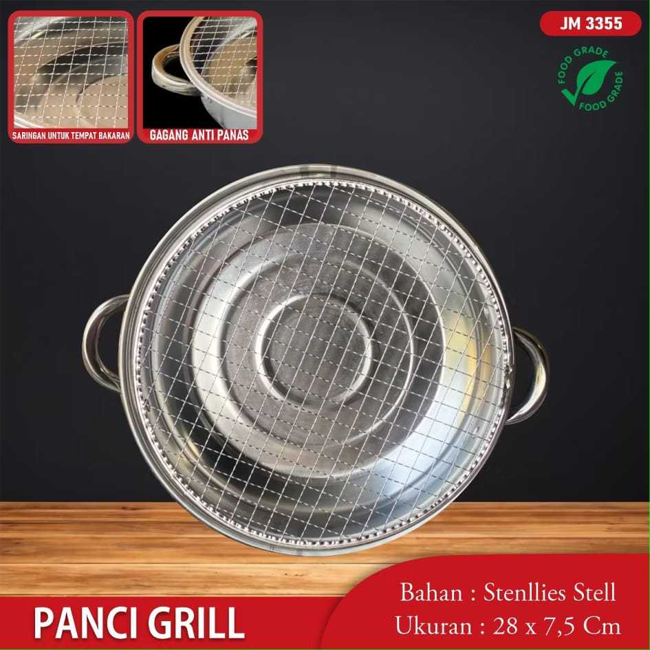 Panci Hotpot Panci Shabu Sekat 2  Tutup Kaca Steamboat Suki Grill BBQ