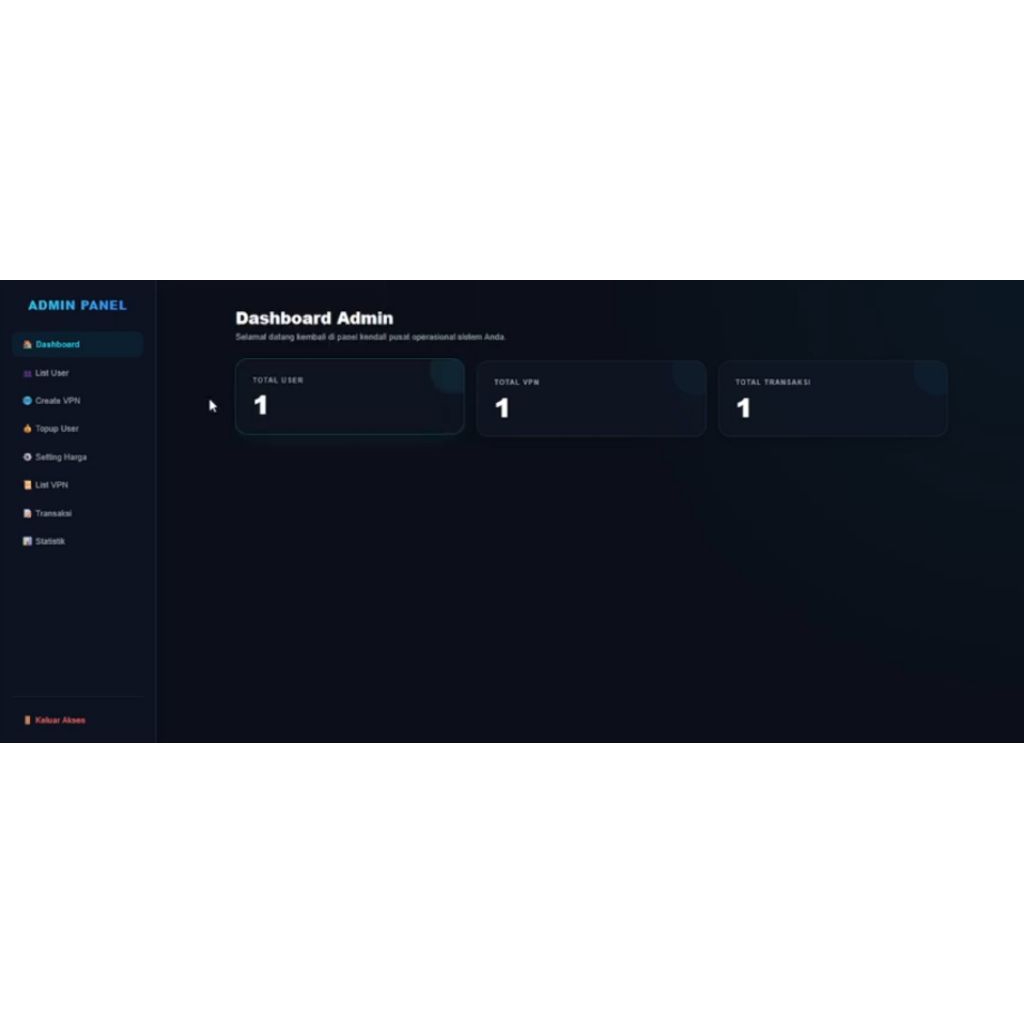aplikasi web jual akun VPN