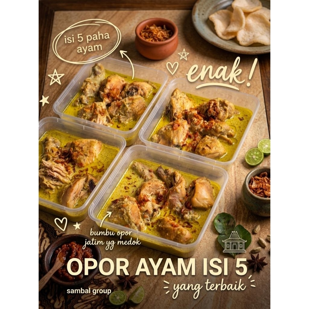 OPOR AYAM PAHA 5PCS FROZEN FOOD