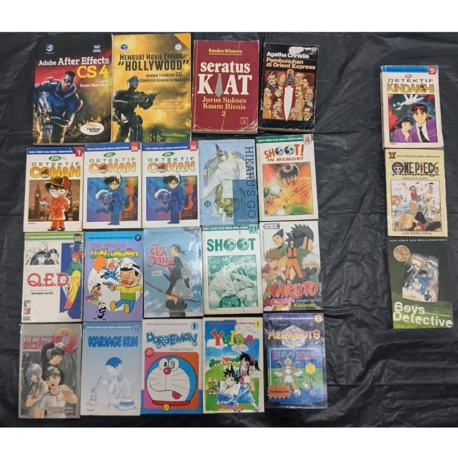 PAKET KOMIK & BUKU PRELOVED CAMPUR (MANGA + NOVEL + BUKU REFERENSI + BONUS)