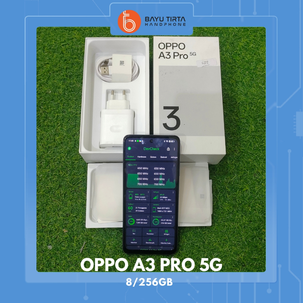 OPPO A3 PRO 5G (8/256GB) | Moonlit Purple | Second Bekas | S22