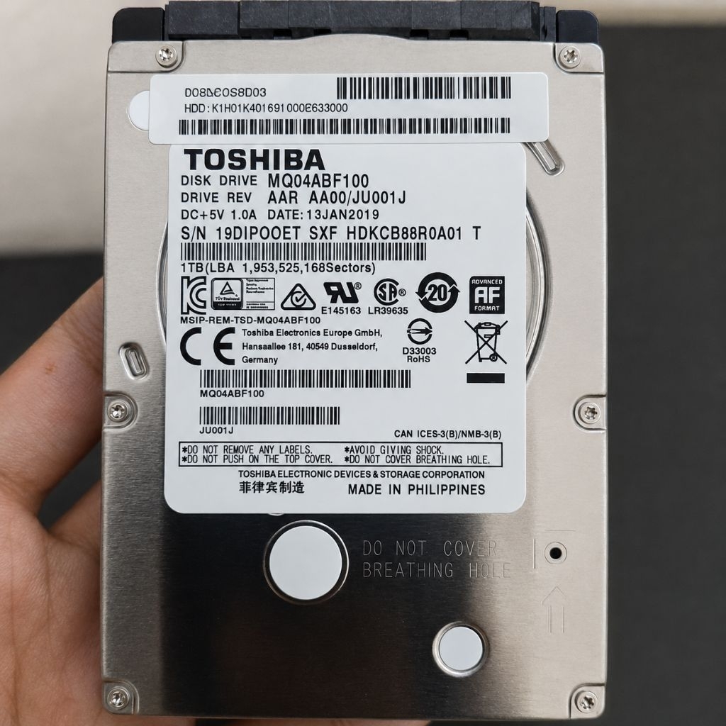 HDD Laptop Toshiba 1TB 2.5 SATA