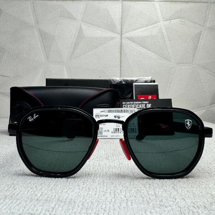 Kacamata RayBan Scuderia Ferrari RB3674 - M F030/B1 145 Black Original