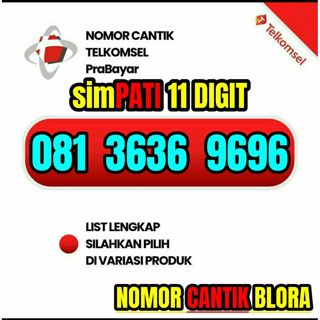 Kartu Perdana Telkomsel Simpati dengan Nomor Cantik Mudah Diingat - Nomor Cantik Telkomsel - Nomor C