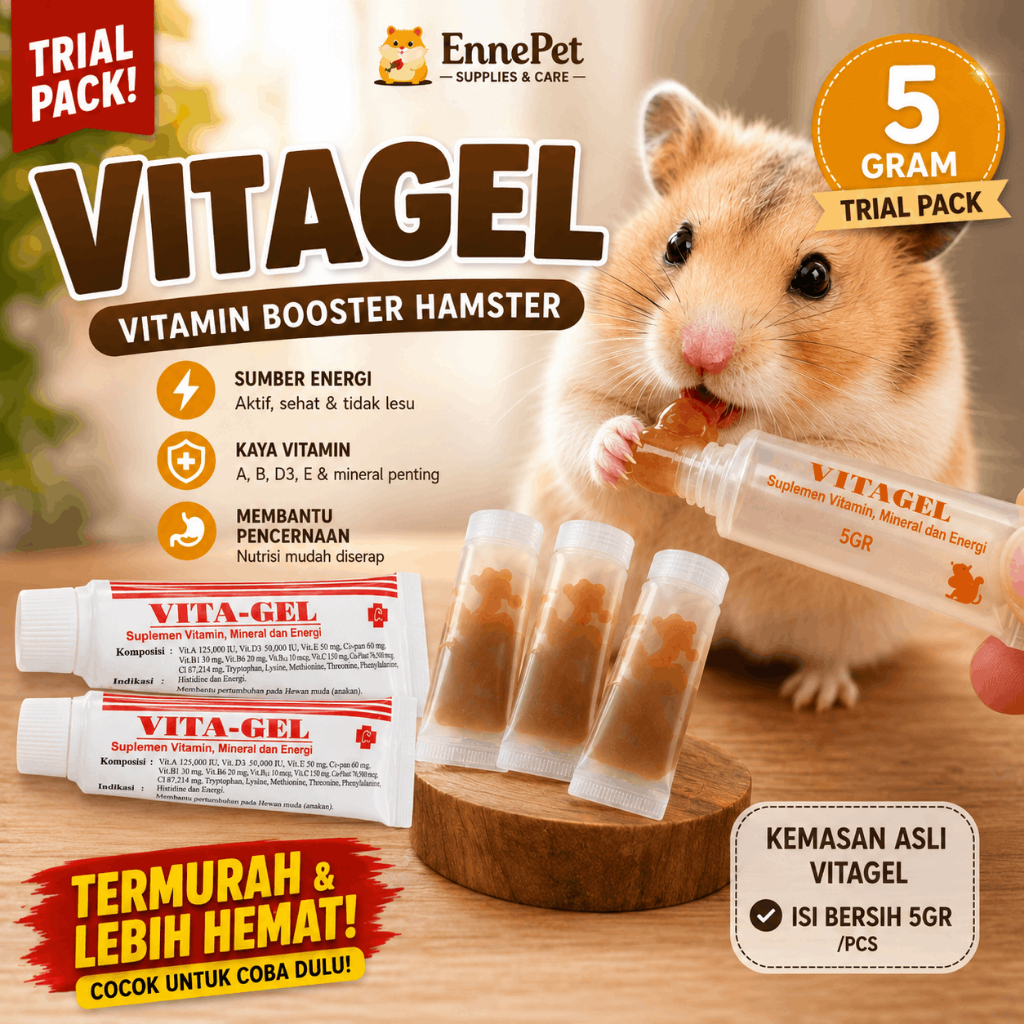 VITAGEL [5GR] Vitamin Hamster Kucing Anjing