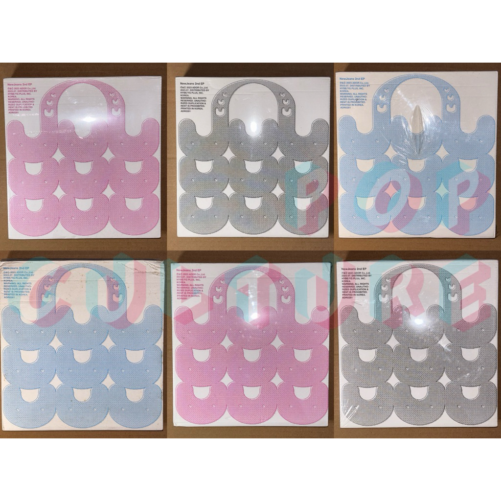 Set NewJeans 2nd EP Get Up Bunny Beach Bag Ver. Limited Edition (PINK / WHITE / BLUE) With Photocard