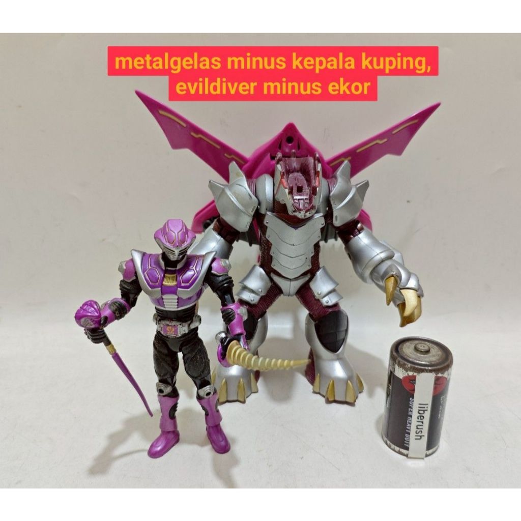 Set Minus part Vintage bandai R&M rnm kamen rider ryuki ouja genocider evildiver metalgelas mirror m