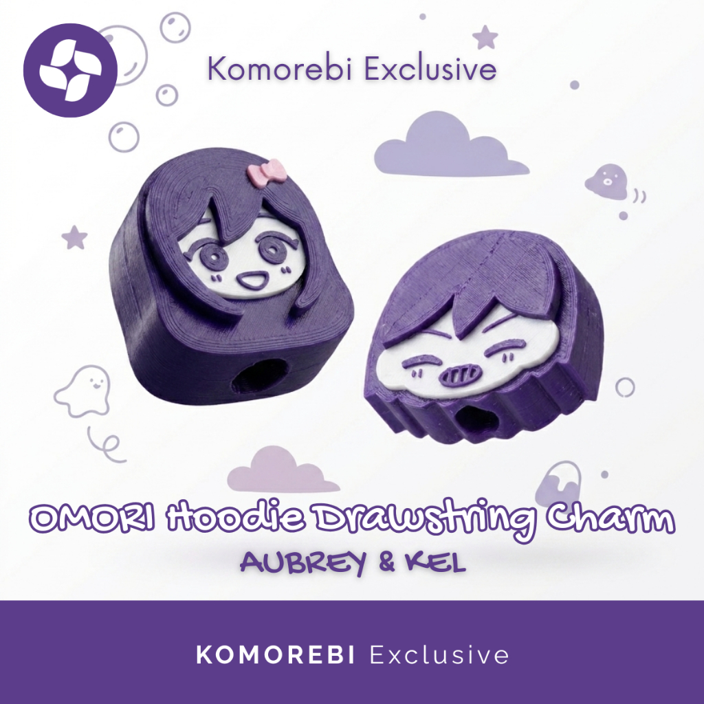 Aksesoris Jaket Hoodie Omori Aubrey Kel Drawstring Charm Tali Hoodie Karakter Game Lucu Unik Variasi