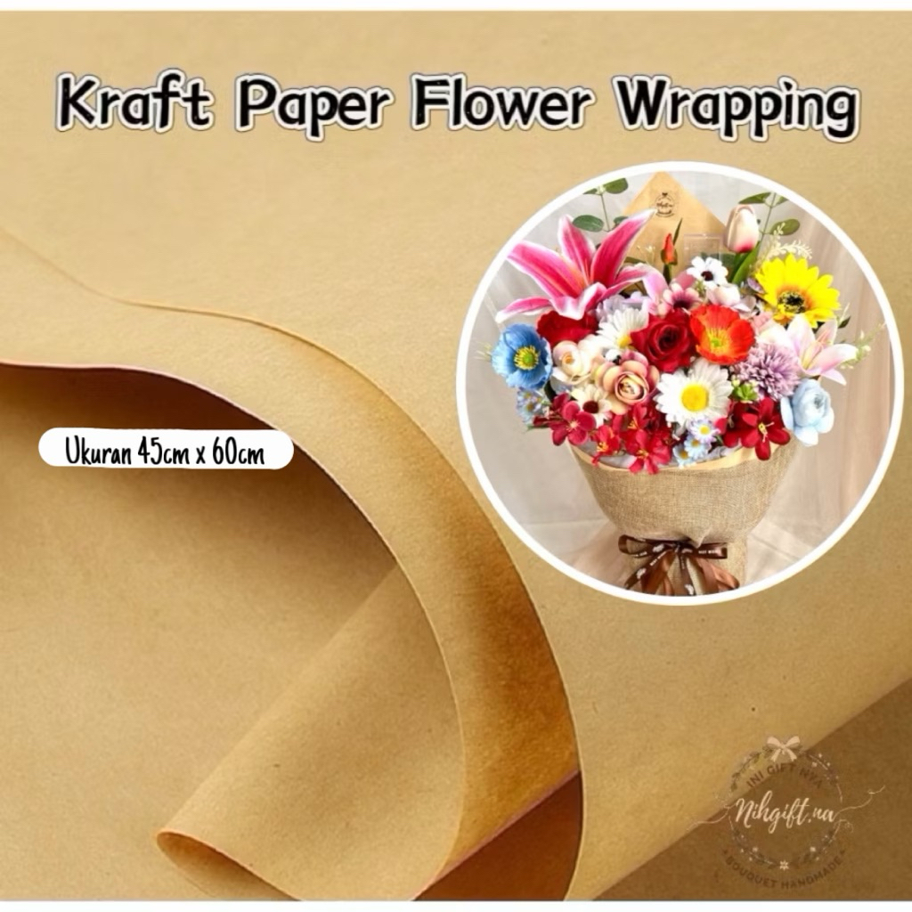 45cm x 60cm Kraft Paper Flower Wrapping || Wrapping Buket Thumbelina