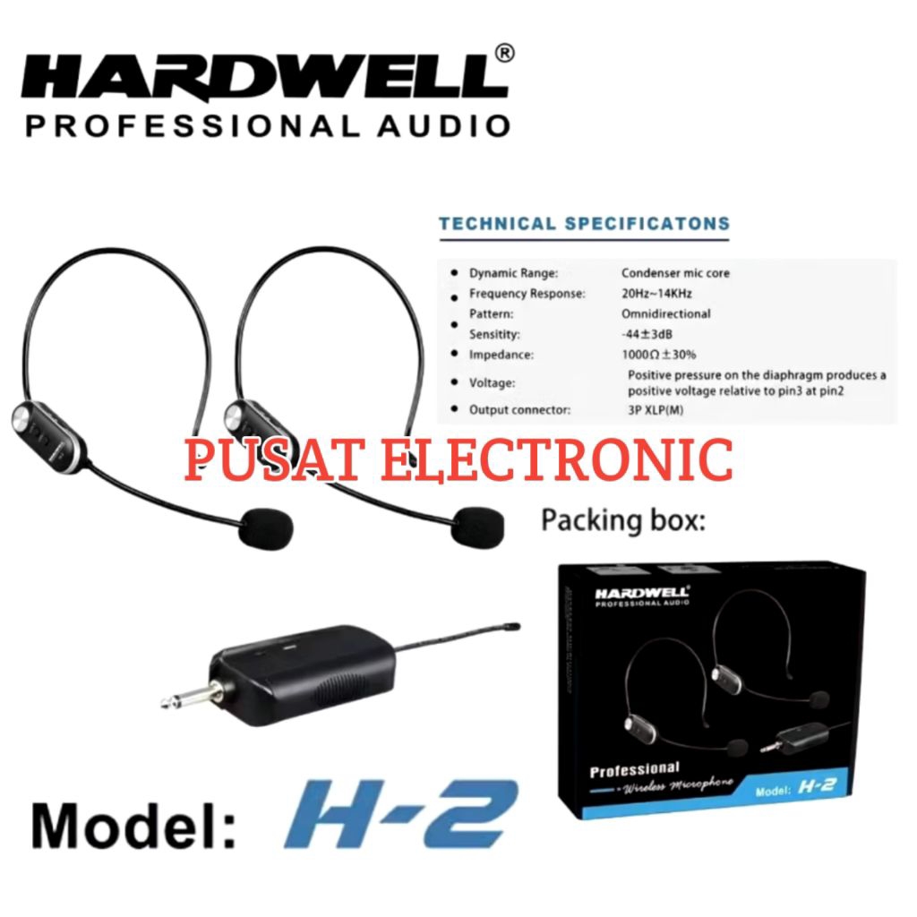 Mic Wireless Bando Hardwell H2 Original