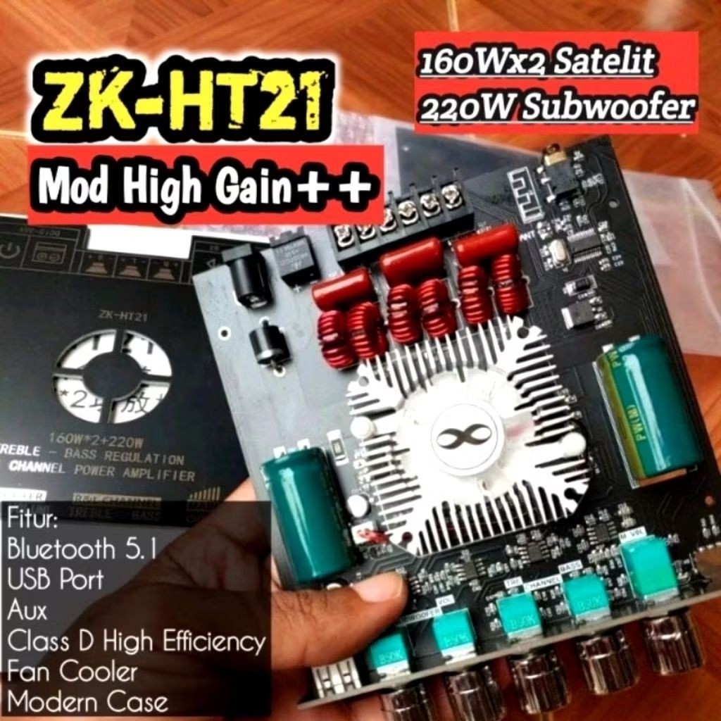 Amplifier Bluetooth HT MOD 21 Bass Boost