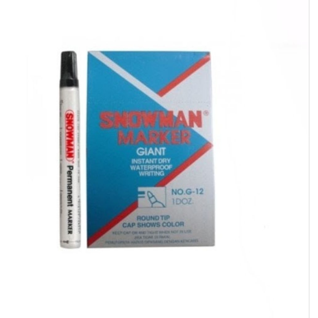 Snowman Spidol Giant Hitam 1Pcs Spidol Snowman Hitam