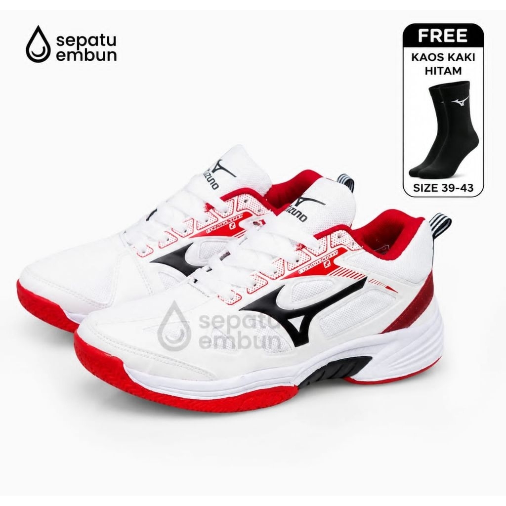 Sepatu Mizuno Putih Olahraga Batminton Pria