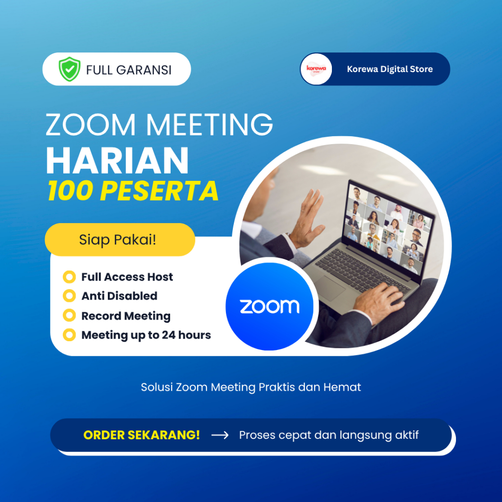 Sewa Zoom Meeting Harian Anti Disable Praktis