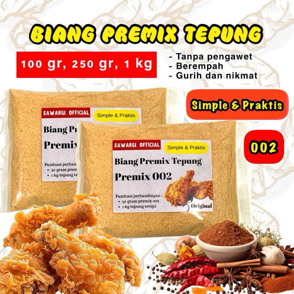 Biang Tepung Premix 250 gram Fried Chicken | Tepung Biang Premix Fried Chicken | Biang Tepung Ayam T