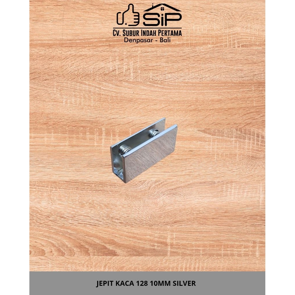 JEPIT KACA 128 10MM SILVER/PENJEPIT PADA KACA UKURAN 10MM