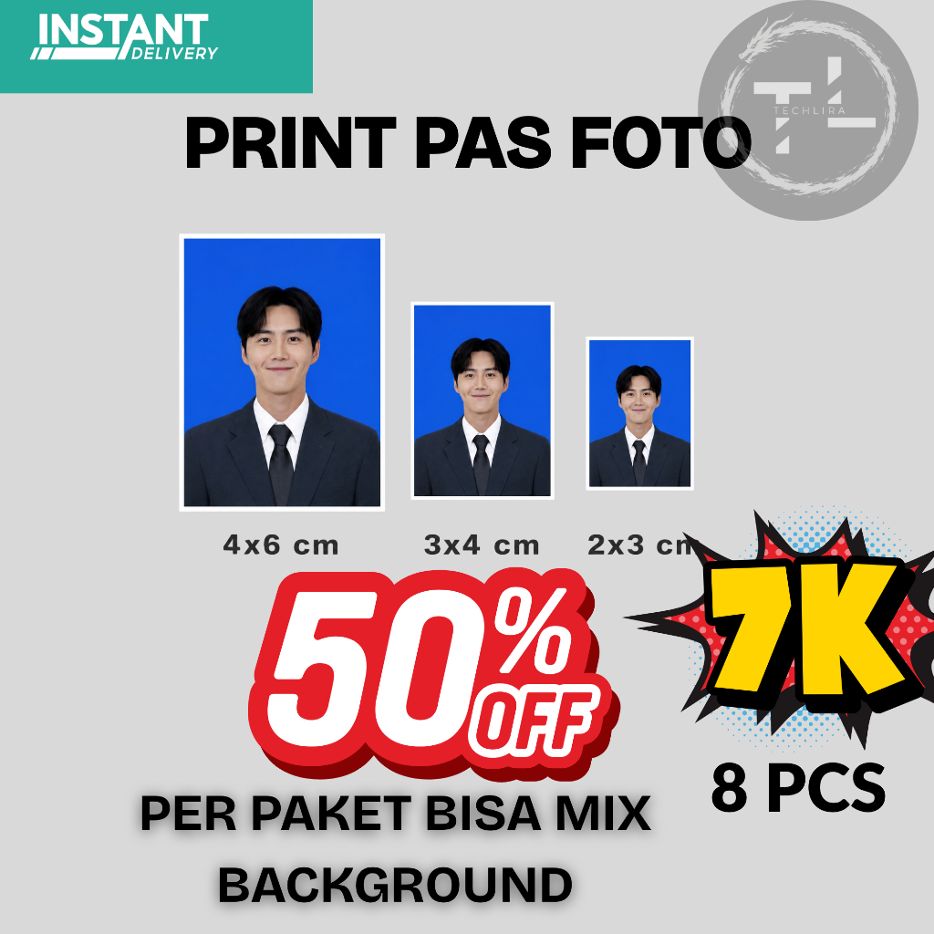 Cetak Pas Photo 4x6, 10 R