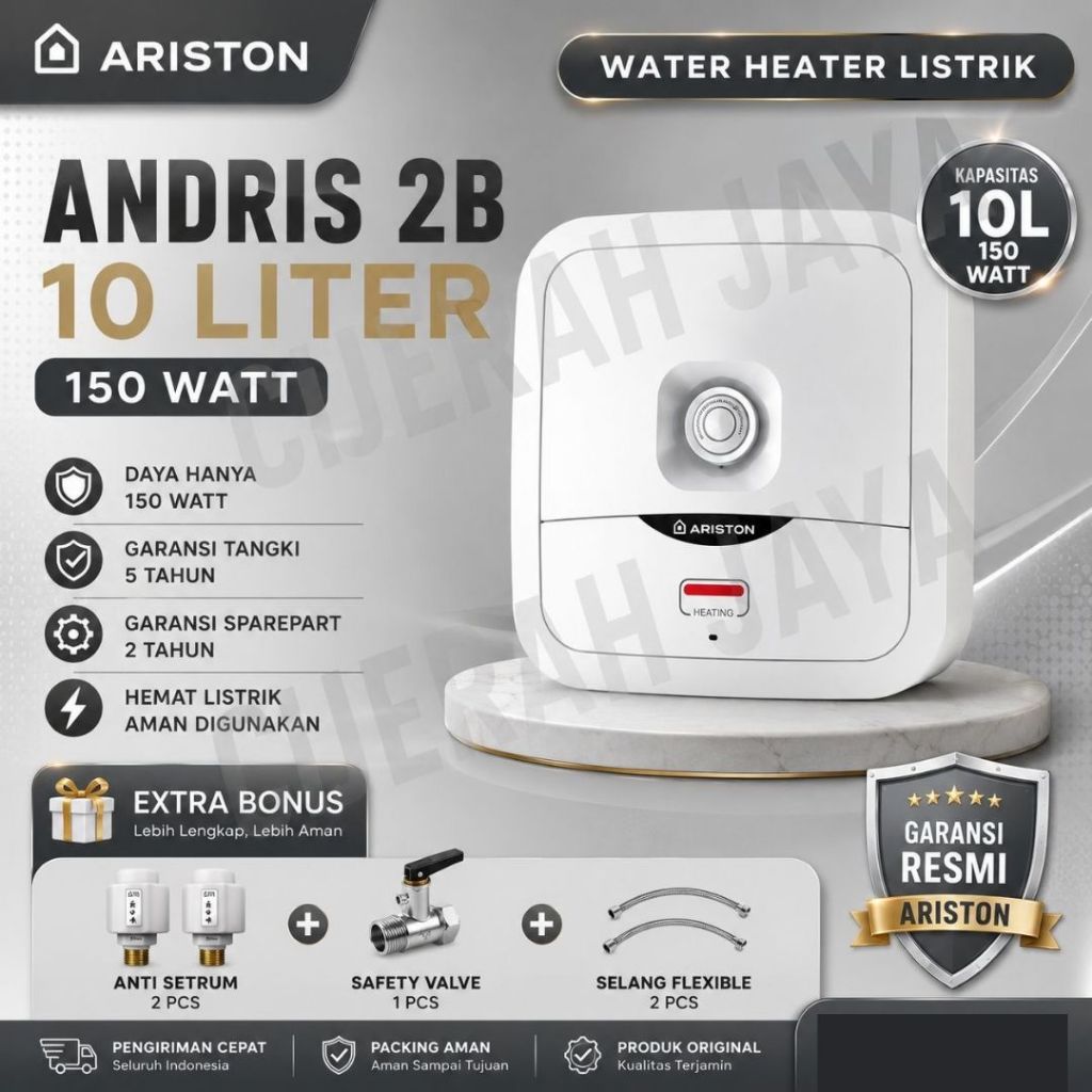 WATER HEATER LISTRIK ARISTON 10 LITER AN2B / PEMANAS AIR LISTRIK ARISTON LOW WATT