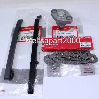 Tonjokan keteng KCT+Rantai keteng KEH+Karet tensioner KEH GL pro GL max Megapro lama Megapro Primus 