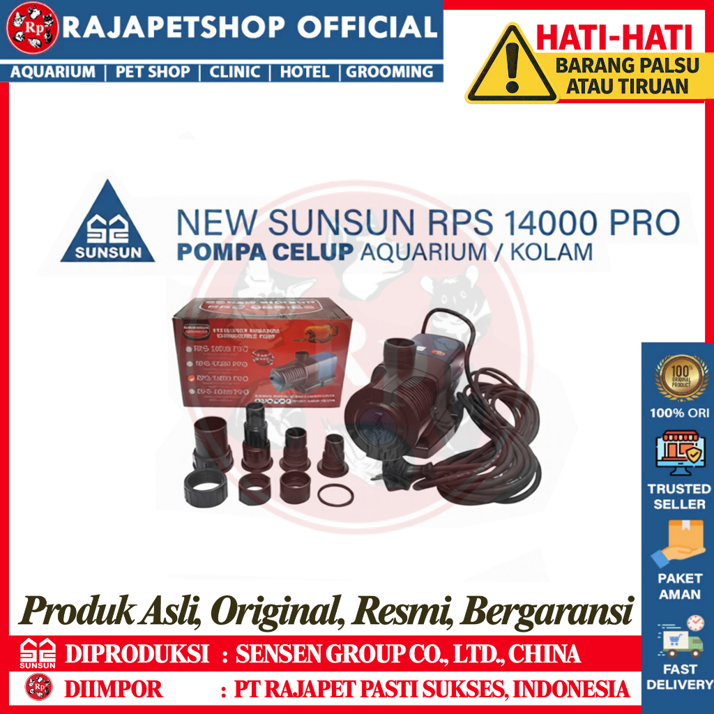 NEW SUNSUN RPS 16000 PRO Pompa Celup Kolam Aquarium