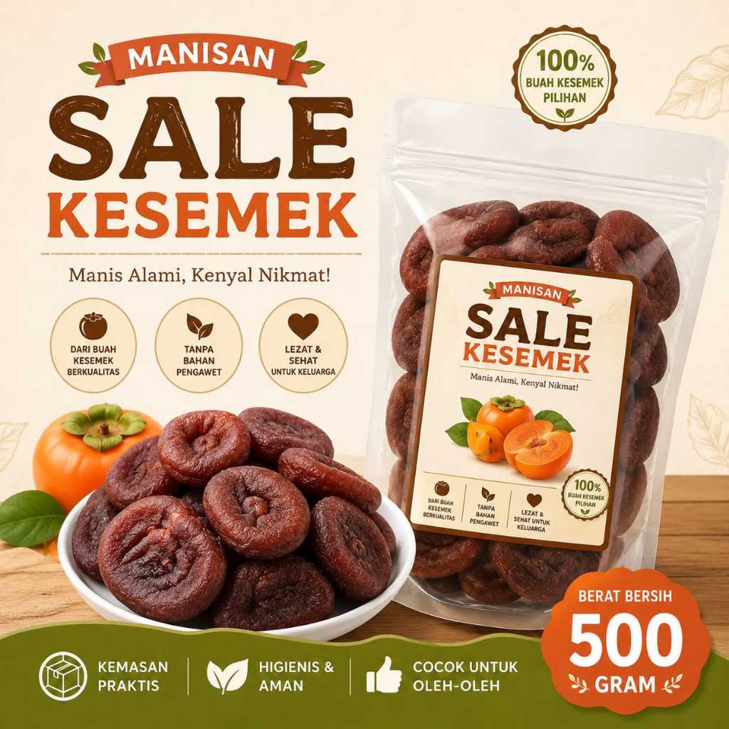 Manisan sale kesemek khas garut enak legit kemasan 500 gram
