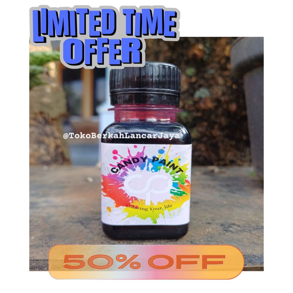 (OLES) 50 ML CANDY PAINT PEWARNA LOGAM CHROME CAT VELG MOTOR PERMANEN