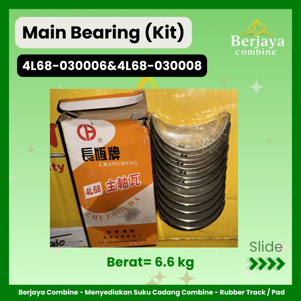 Main Bearing (Kit) / 4L68-030006&4L68-030008 / Combine Harvester Maxxi Tipe BIMO102