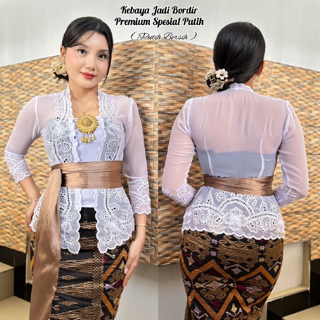 Kebaya Jadi Bordir Putih