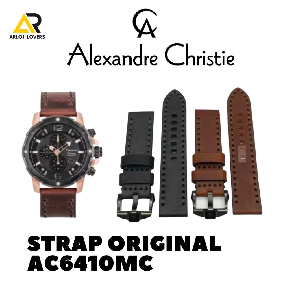 Strap/Tali Kulit Jam Alexandre Christie Type AC6410MC Original