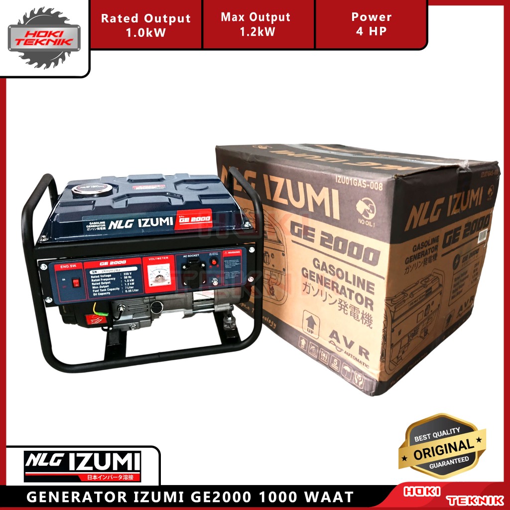 Genset Listrik Izumi GE2000 1000 Watt Mesin Genset