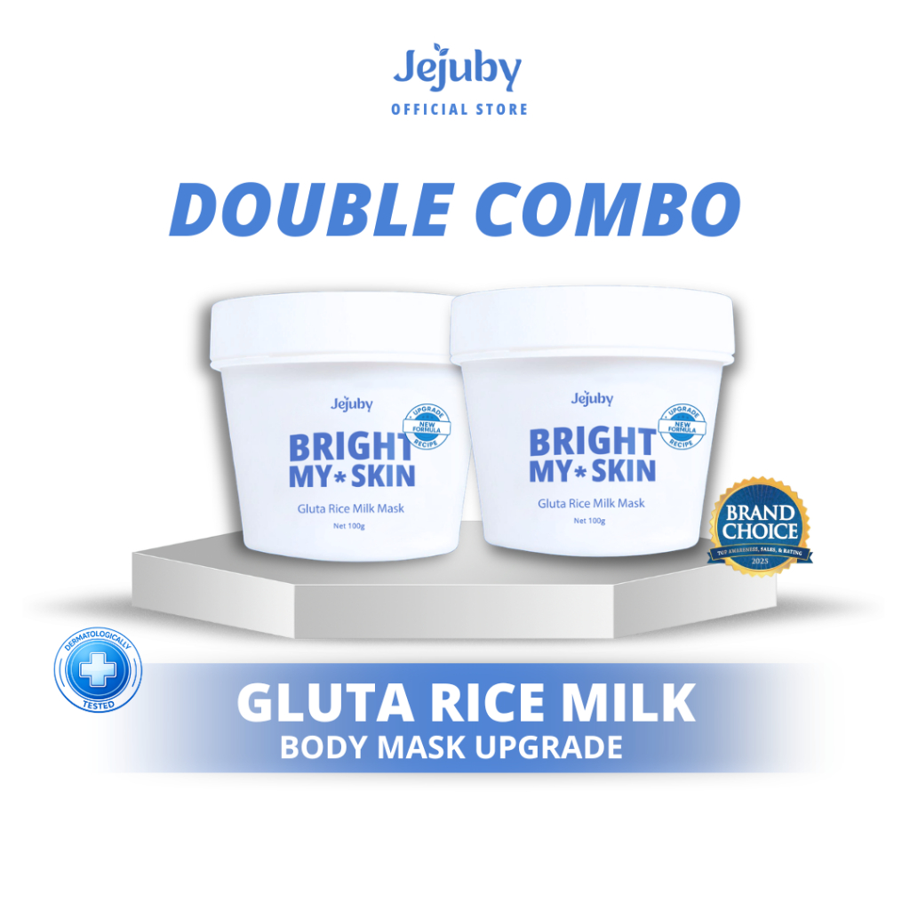 [PROMO 2 PCS] Jejuby Gluta Rice Milk Mask 2in1 Bleaching & Sleeping Body Mask