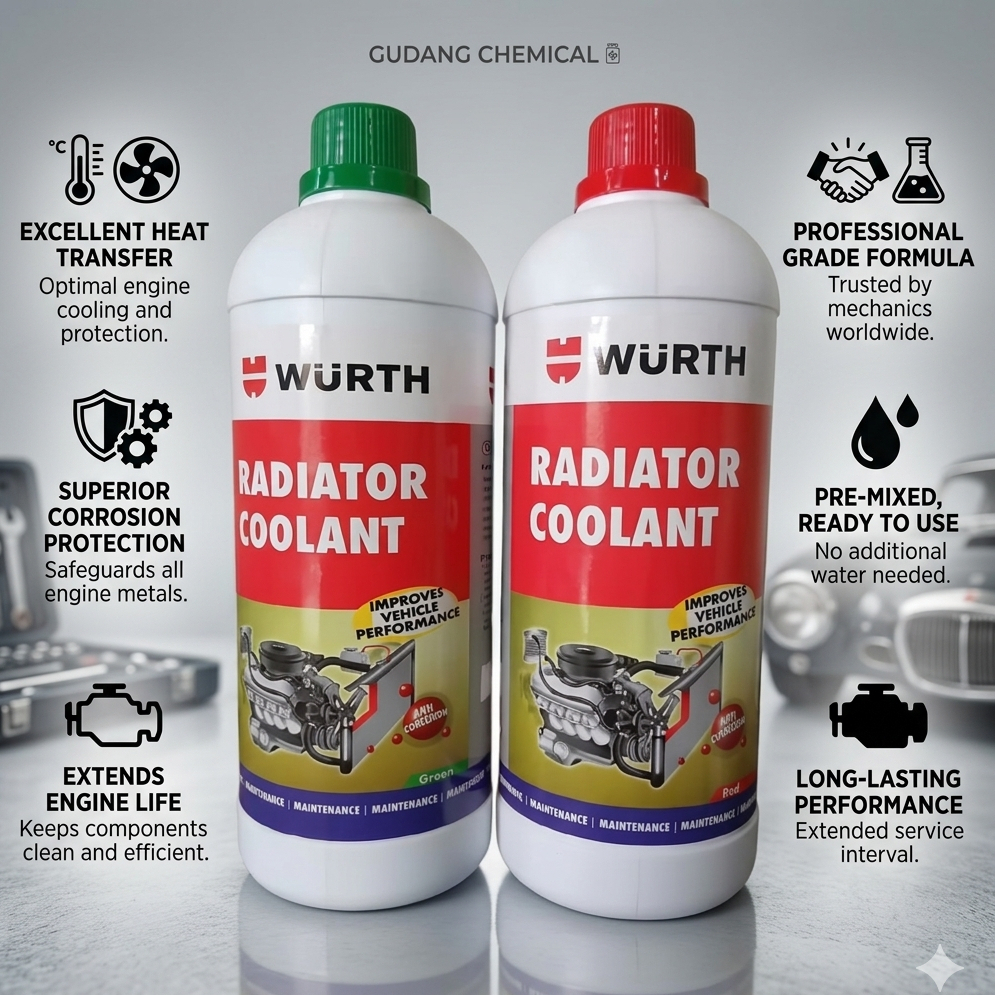 Air Radiator Motor Suzuki GSX Bandit GSF Burgman V-Strom Coolant WURTH Anti Korosi [1 Liter]