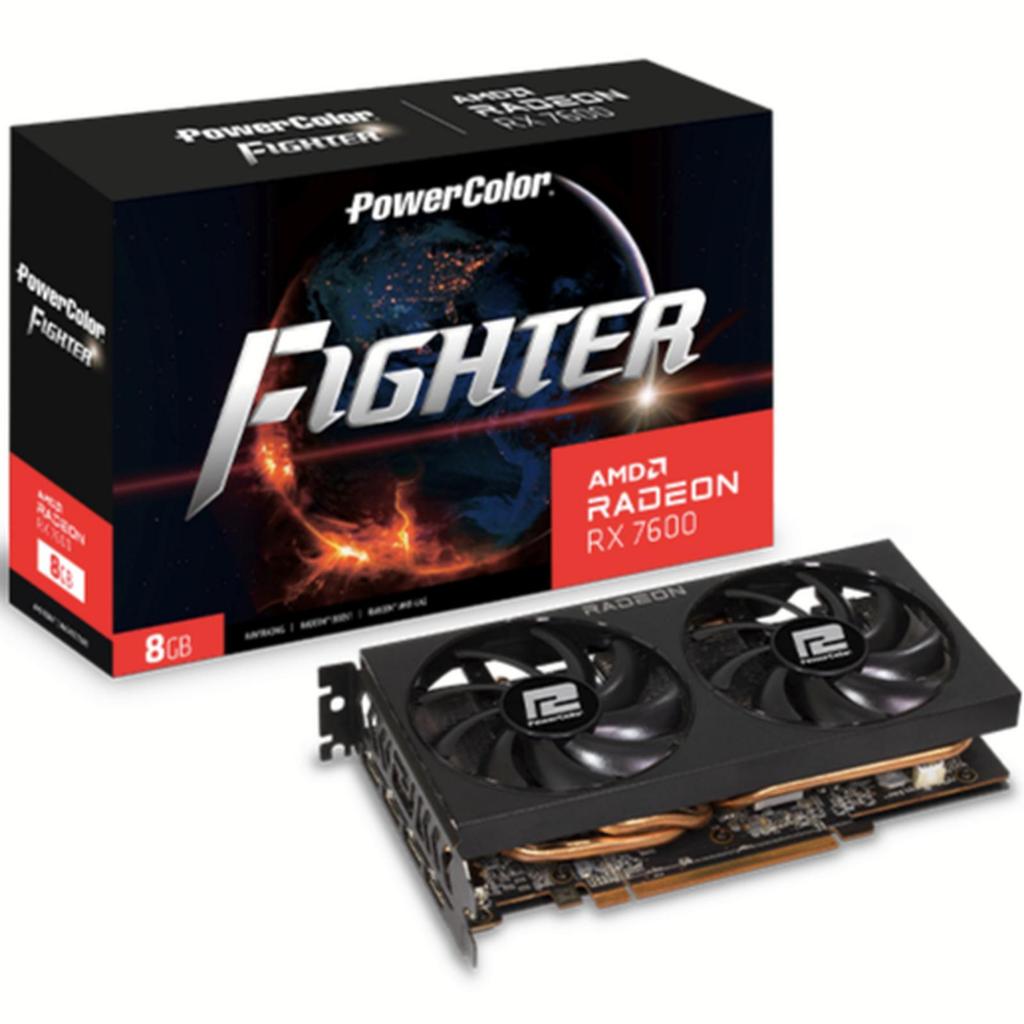 VGA POWERCOLOR Radeon Fighter RX 7600 8GB GDDR6 | AMD Radeon RX7600 8GB DDR6 | RX 7600 8G-F