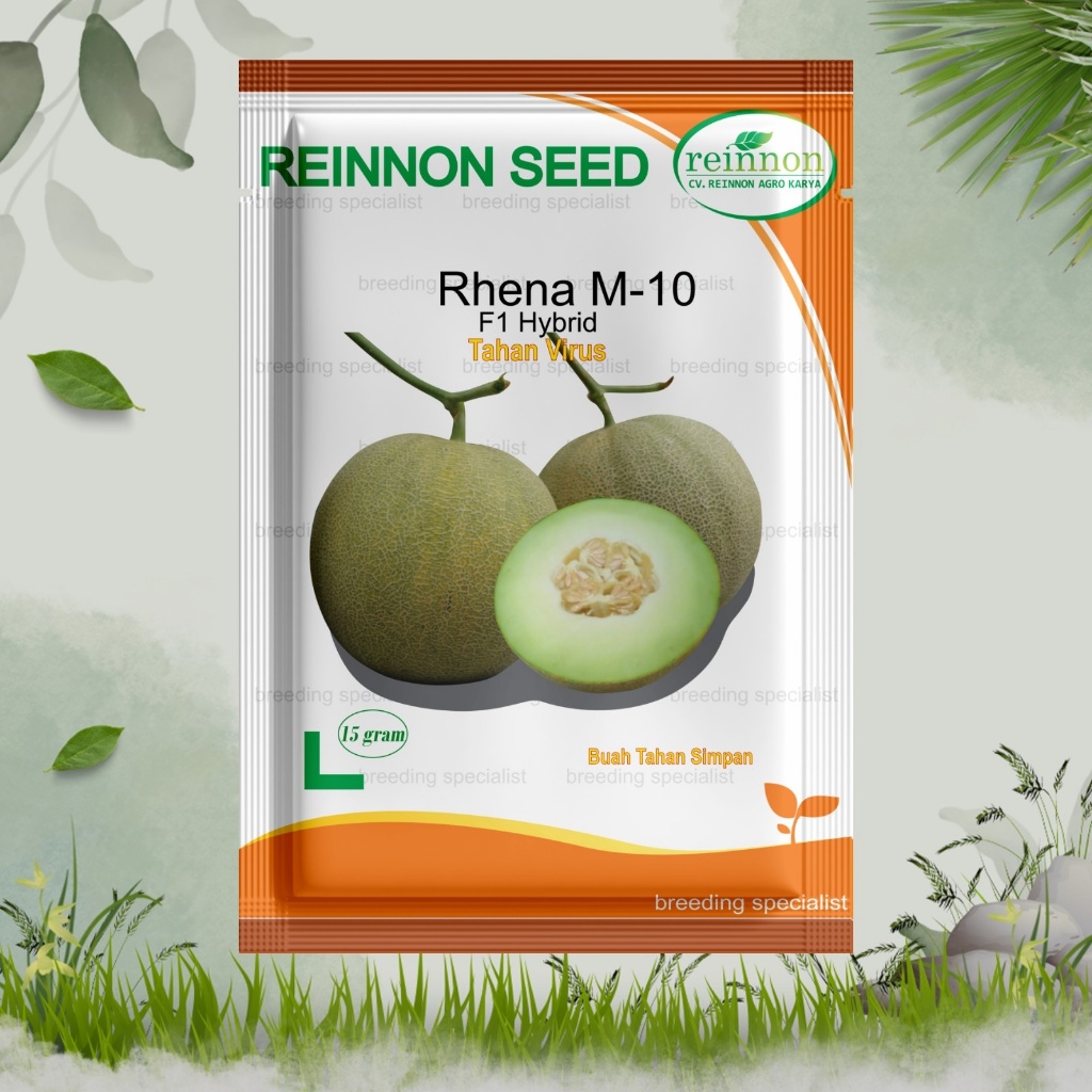 RHENA M-10 - ISI 600Biji (15gr) BENIH BIBIT F1 MELON TAHAN VIRUS DAN TAHAN SIMPAN - Reinnon Seed